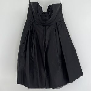 Jill Stuart Black rosette strapless bustier corset dress size 4